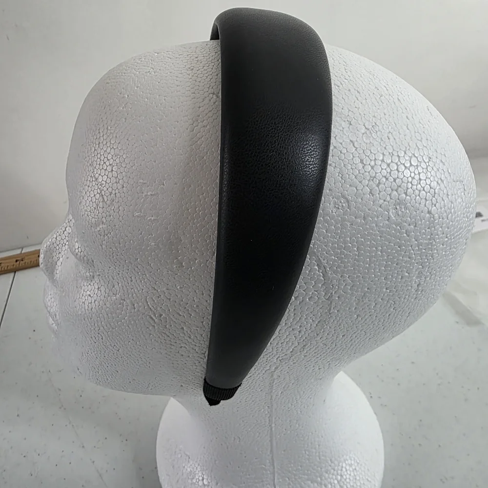 Shashi Lilith Black Headband Cushioned Faux Leather NEW